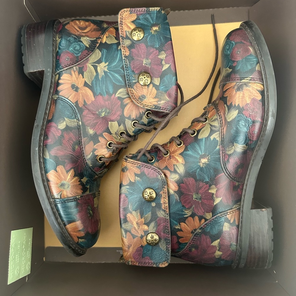 Floral Ankle Boots